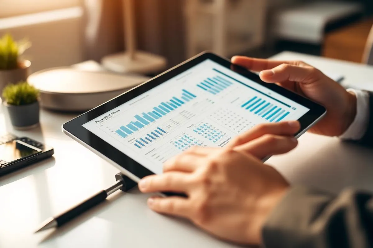 Analyse financière sur tablette